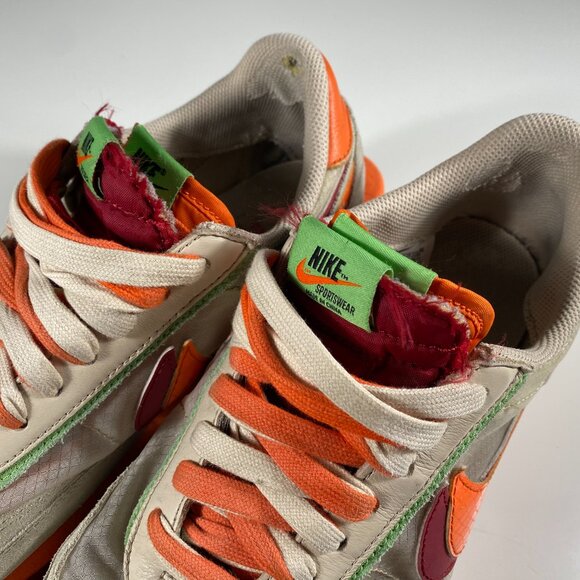 DH1347-100 LDWaffle x sacai x CLOT x Nike 'Orange Blaze' mens size US 10 - Picture 3 of 11